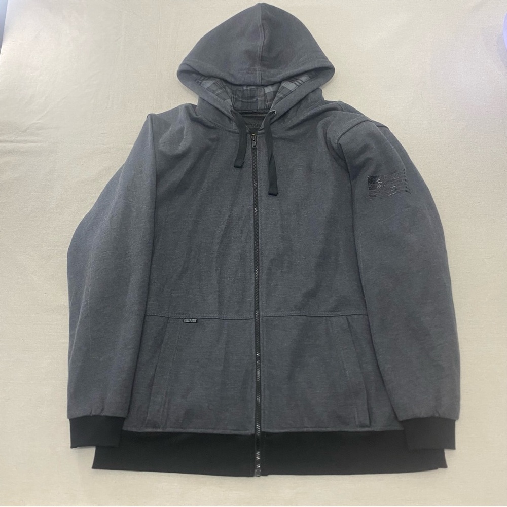 Street & Steel Jacket Men 2XL Kickstarter Moto Hoodie Armor Padded Motorcycle